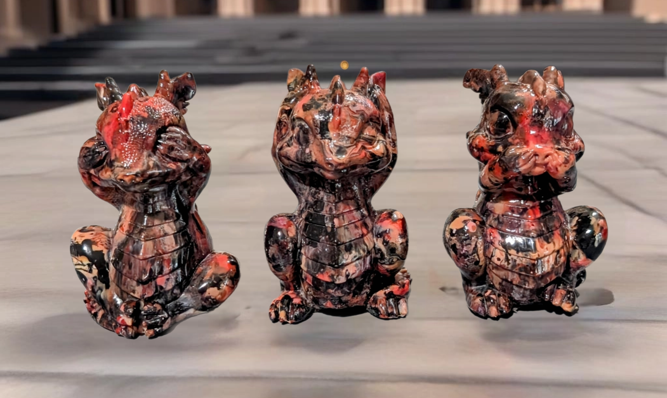 See, speak, hear no evil dragons